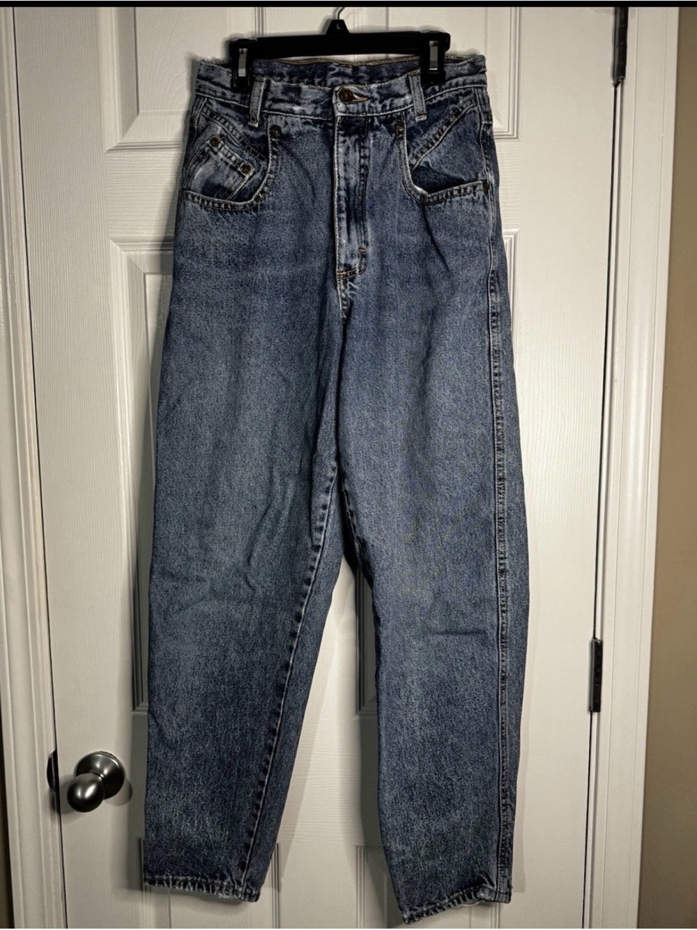 EUC VINTAGE ZENA JEANS Size 8 BLUE HIGH RISE TAPERED MOM PANTS 80-90s
